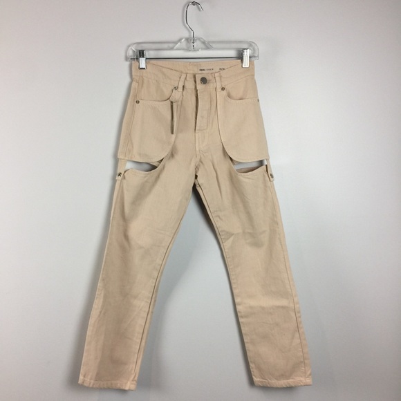 asos cream jeans